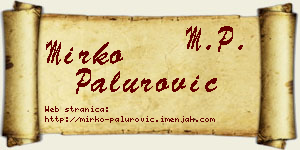 Mirko Palurović vizit kartica